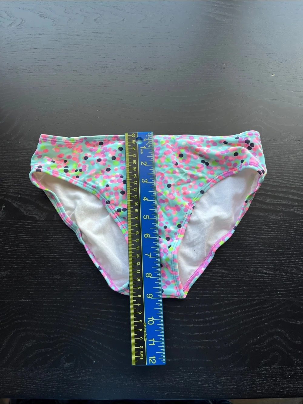 Xhilaratio Colorful Confetti Dot Pattern 2-Piece Ruffled Swimsuit Size L (10-12)